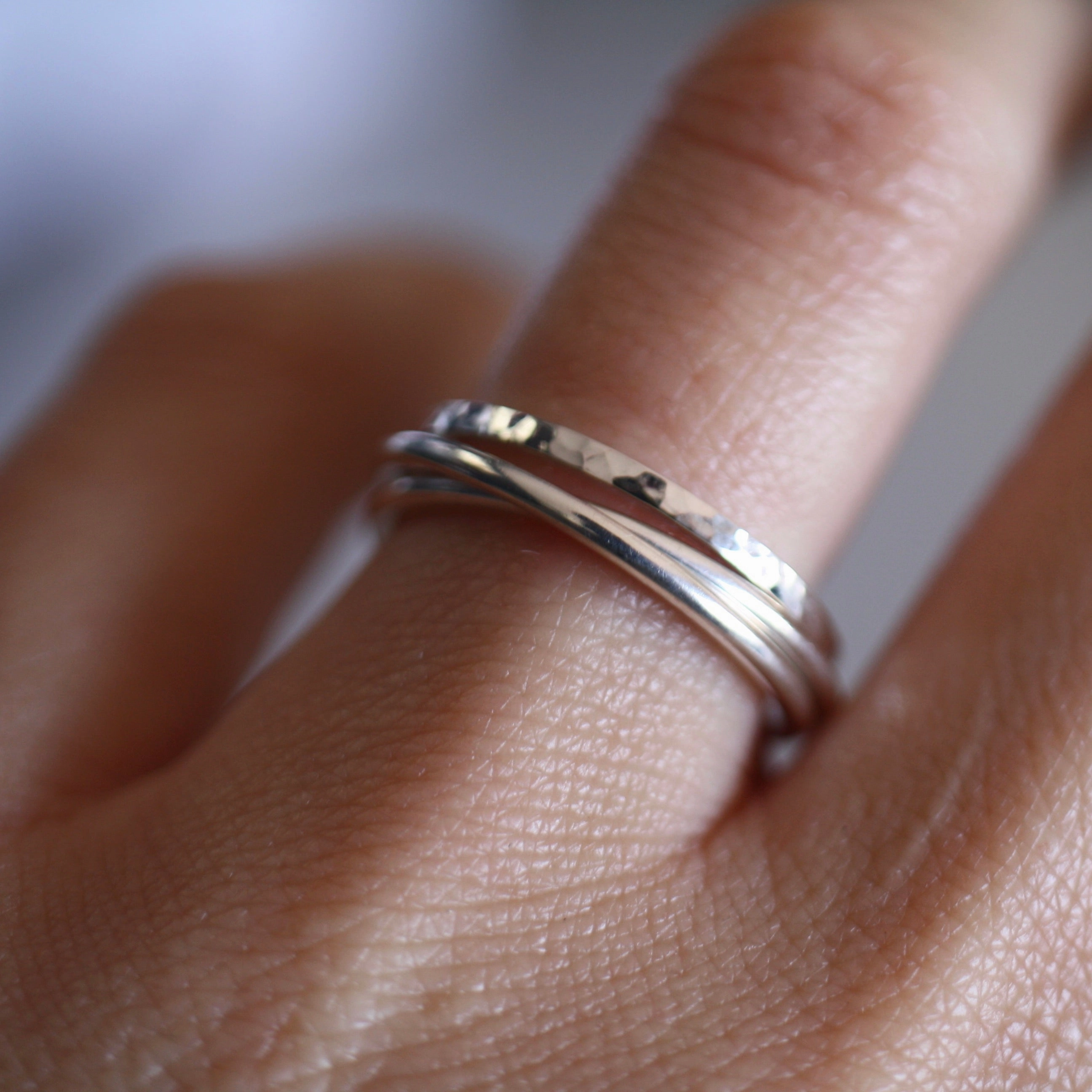 Hammered Stacking Ring