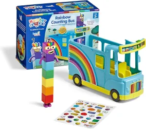 hand2mind Numberblocks Rainbow Counting Bus, Music Toys for Kids Ages 3-5, Toddler Musical Toys, Play Figure Playsets, Number Toys, Preschool Learning Toys, Math Toys, Birthday Gifts for Kids