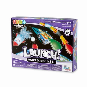 hand2mind Launch! Rocket Kids Science Kits, 18 STEM Experiments and Activities, Make Your Own Rocket, Solar System & Rocket Races | Educational Toys | STEM Authenticated