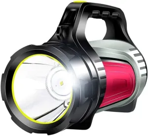 Handheld Spotlight Portable USB Built-in Rechargeable LED Searchlight Lantern Flashlight Waterproof Spot Lamp