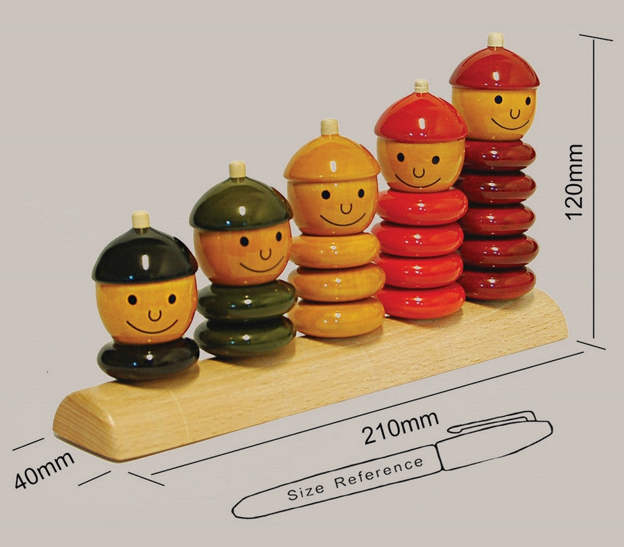 Handmade Wooden Peppy Five Toy
