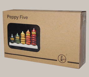 Handmade Wooden Peppy Five Toy