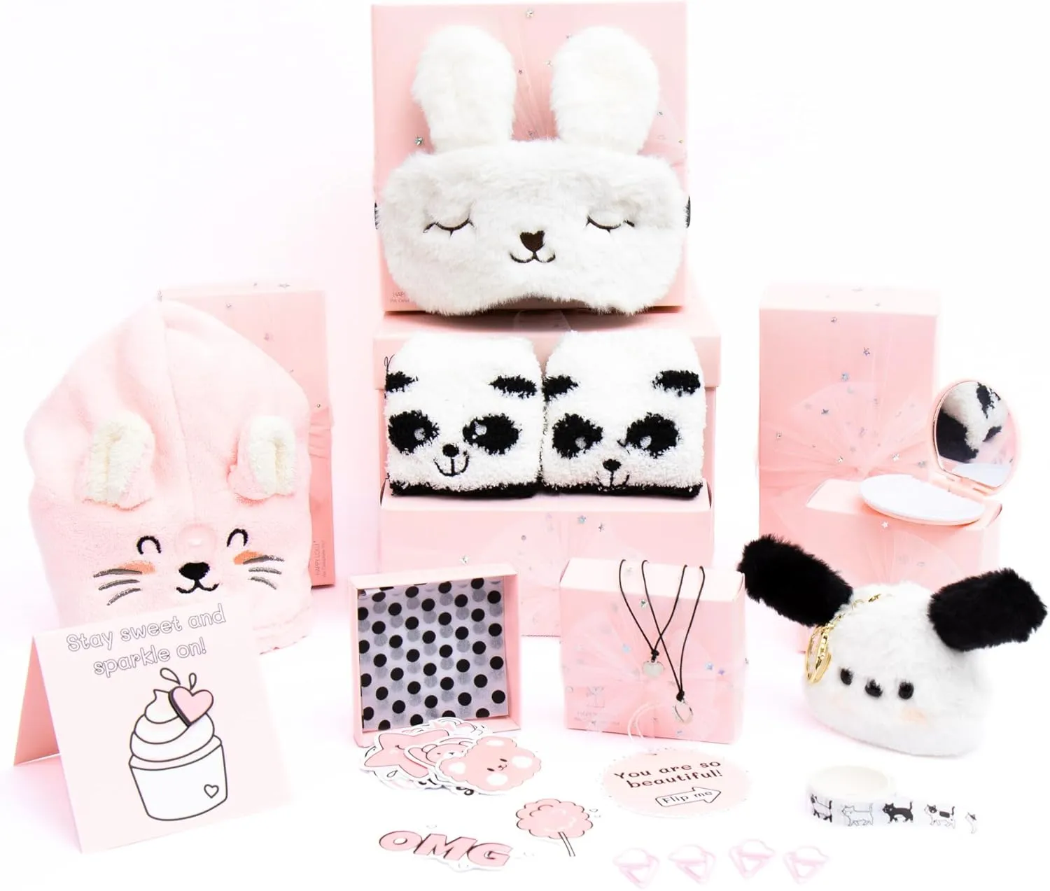 HAPPY LOLLI Gift Basket for Tween & Teen Girls – 8 Trendy Gifts with Tasks & Empowering Cards – Great for Birthdays.