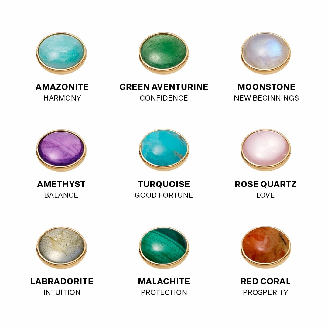 Healing Stone Ring 18ct Gold Plate