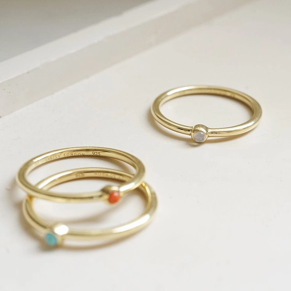 Healing Stone Ring 18ct Gold Plate