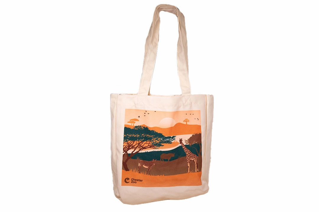 Heart of Africa Savannah Print Tote Bag