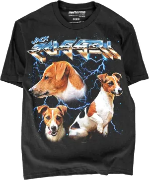 Heavy Metal Tshirt for Men & Women 80s 90s Glam Rock Style with Epic Stars and Lightning