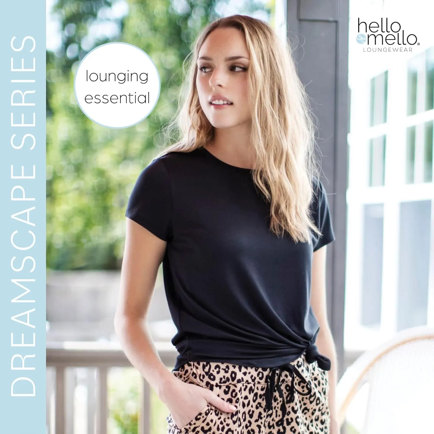 Hello Mello Women’s Sleep and Lounge Pajamas Top Short Sleeve Crewneck Lightweight Dream Tee Shirt