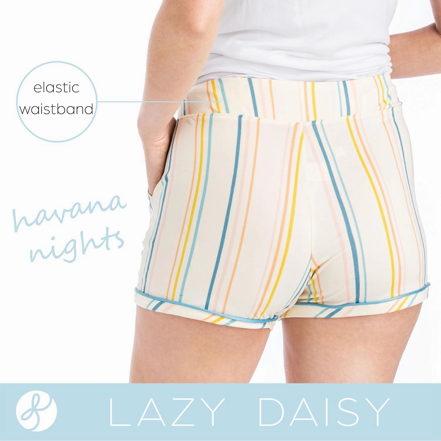 Hello Mello Signature Lounge Shorts Womens Soft Relaxed Pajama Bottoms Roomy Wide Leg Drawstring Waist Side Pockets