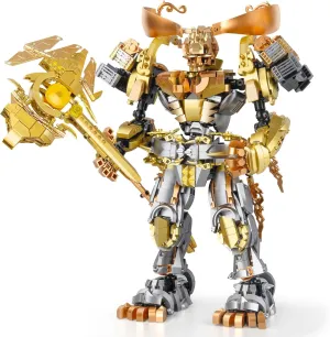 Hero Mech Building Set, MOC China Mythical Hero Pan Gu Mech Armor Robot Model Kit, Classic Chinoiserie Mecha Collectible Display Toys Gifts for Kids Adults 12  (1760PCS)