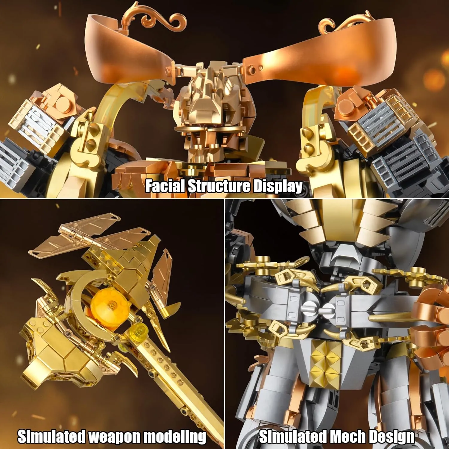 Hero Mech Building Set, MOC China Mythical Hero Pan Gu Mech Armor Robot Model Kit, Classic Chinoiserie Mecha Collectible Display Toys Gifts for Kids Adults 12  (1760PCS)