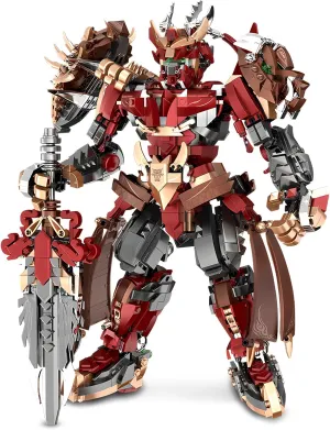 Hero Mech Building Set, MOC China Mythical Hero Xiang Yu Mech Armor Robot Model Kit, Classic Chinoiserie Mecha Collectible Display Toys Gifts for Kids Adults 12  (1650PCS)
