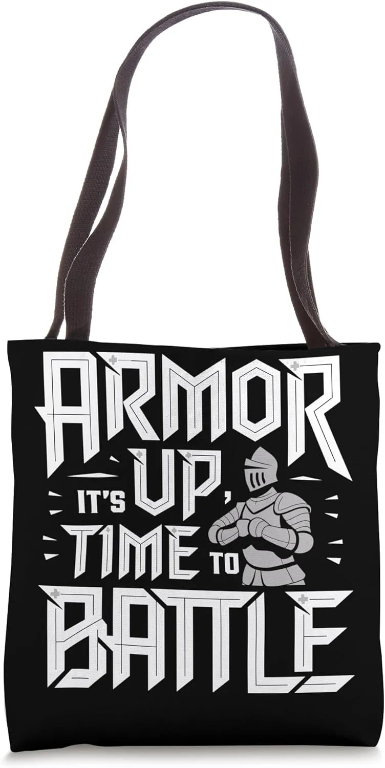 Historical Reenactment Medieval Combat Knight Battle Gear Tote Bag