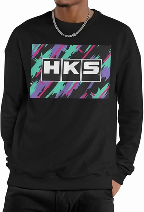 Hks Japanese Aftermarked Car Parts Sweatshirt Unisex Crew Neck Sweatshirt Casual