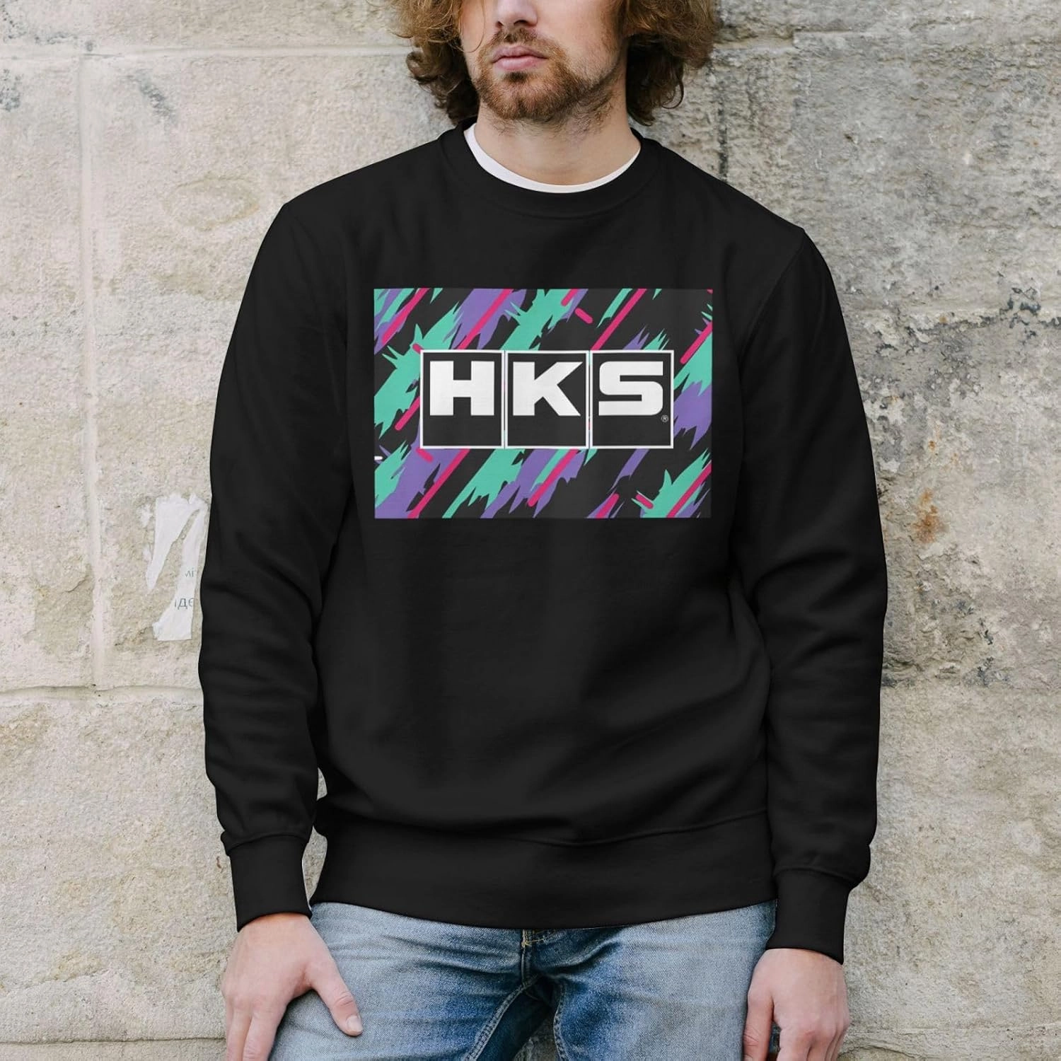 Hks Japanese Aftermarked Car Parts Sweatshirt Unisex Crew Neck Sweatshirt Casual