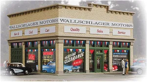 HO Scale Wallschlager Motors Building, 8