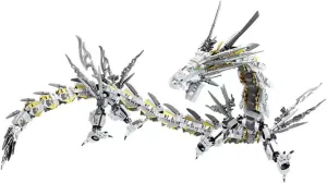 HONLANCH Dragon Series White Mechanical Hurricane Dragon Building Blocks Set (1485Pieces)-Toys Gifts for Kid and Adult