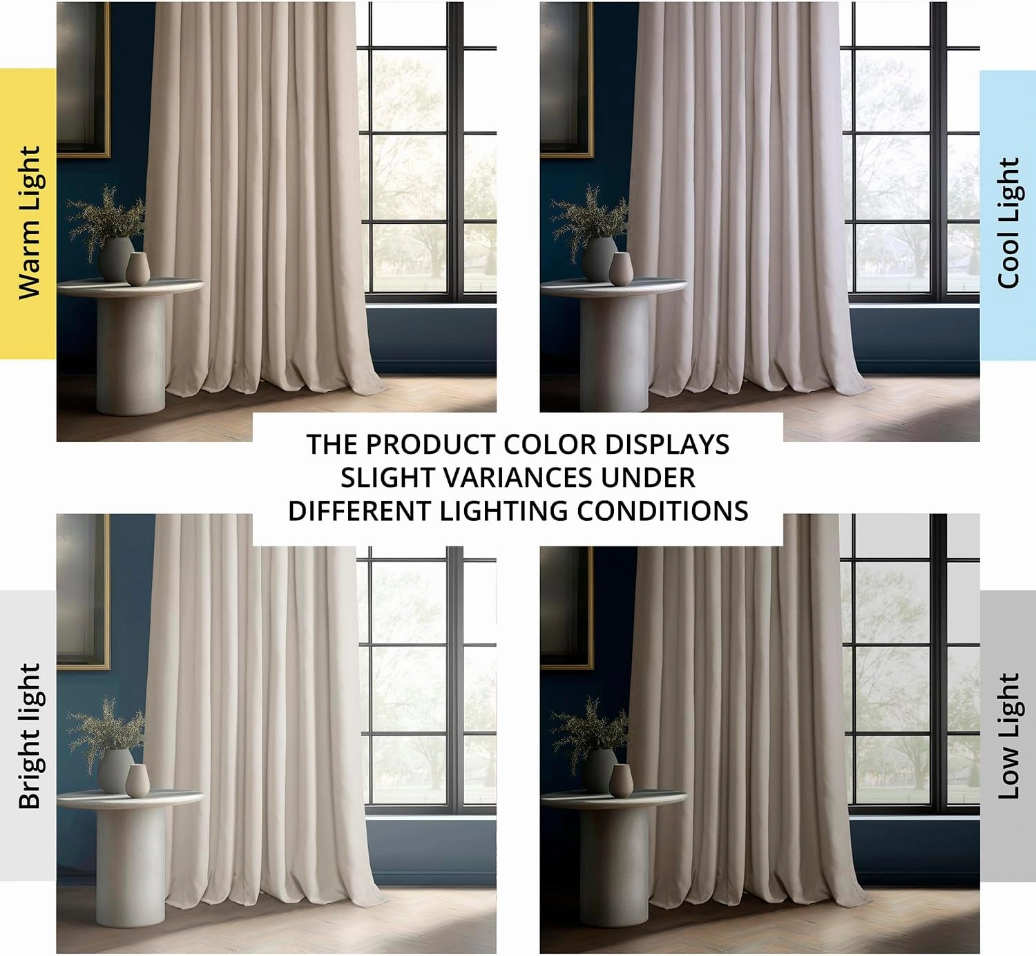 HPD Half Price Drapes - Faux Linen Curtains for Living Room (1 Panel) - 50W X 84L - Textured Room Darkening Curtains for Bedroom 84 Inches Long - Drapes for Home Decor, Birch