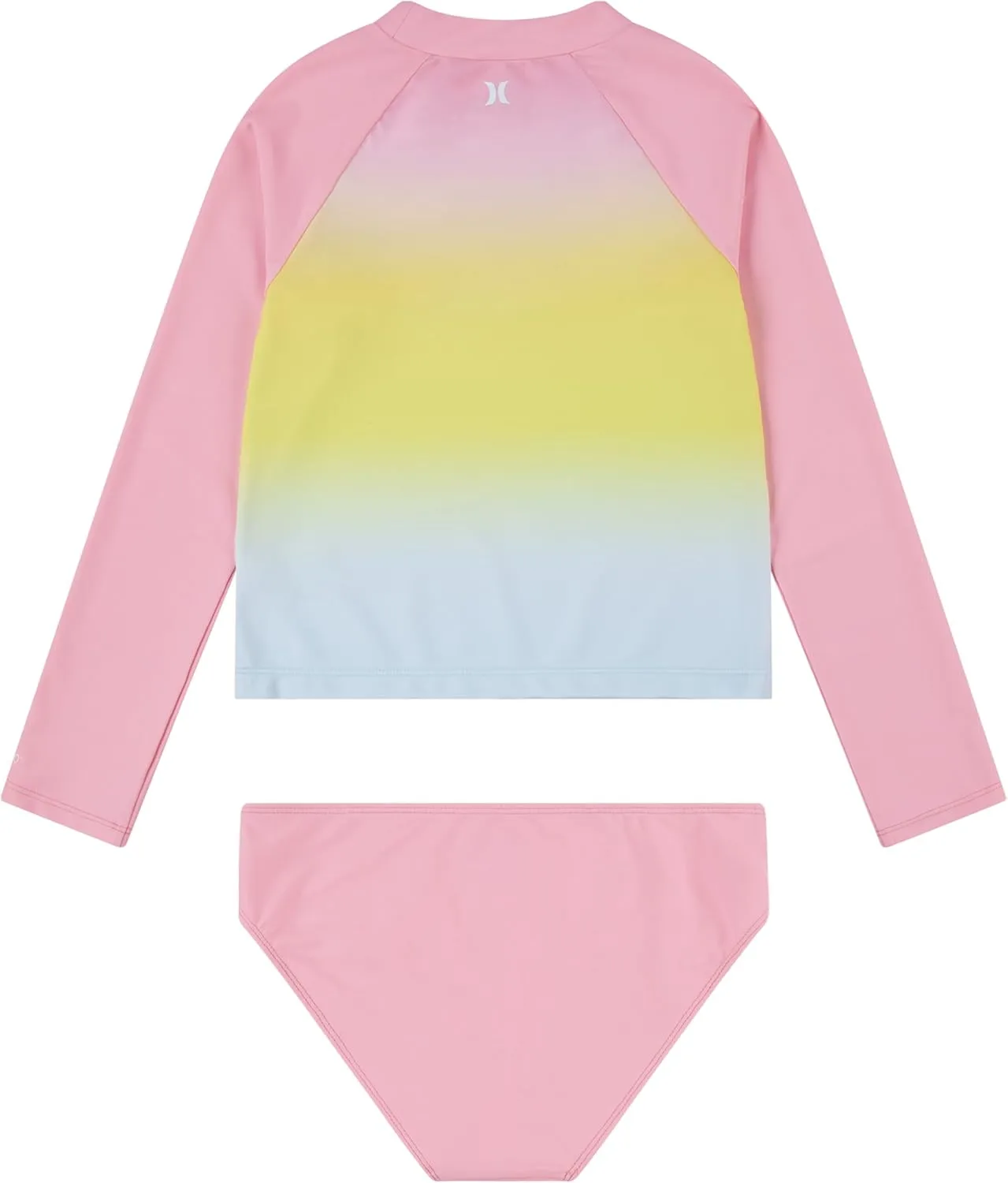 Hurley Girls Long Sleeve Rash Guard 2-Piece Swimsuit