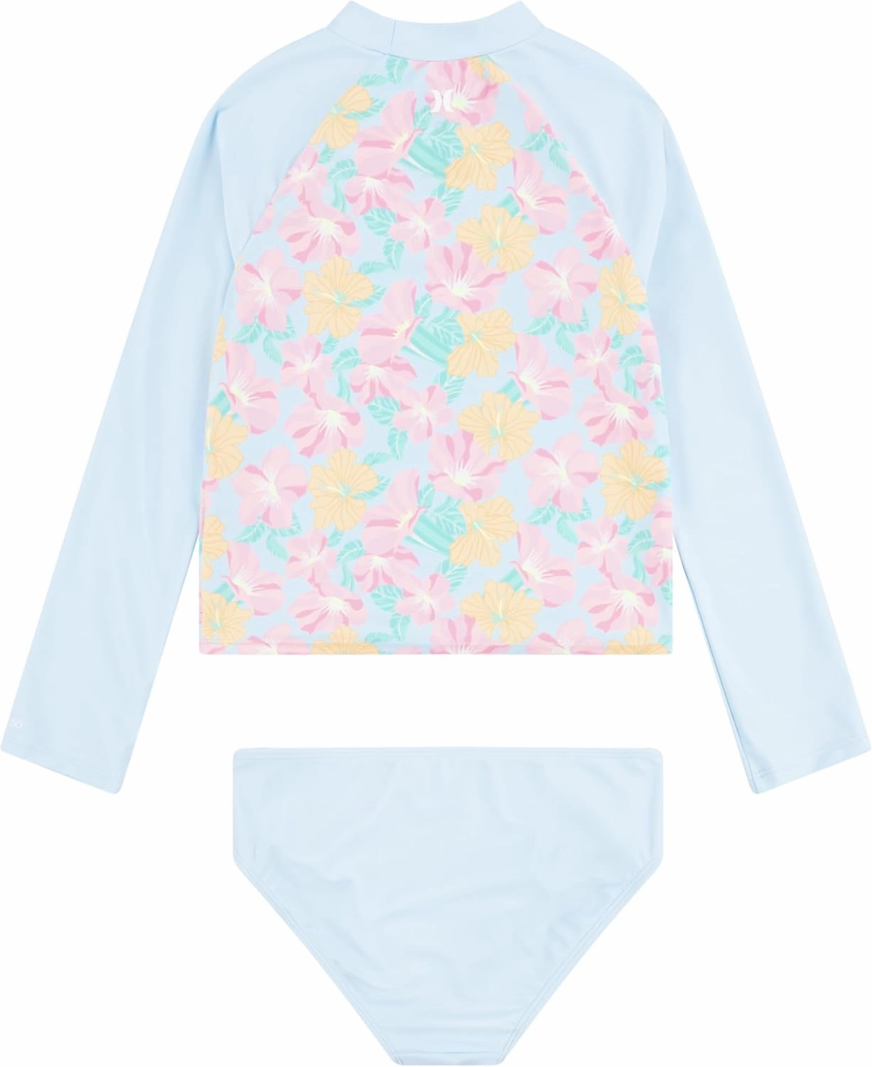 Hurley Girls Long Sleeve Rash Guard 2-Piece Swimsuit