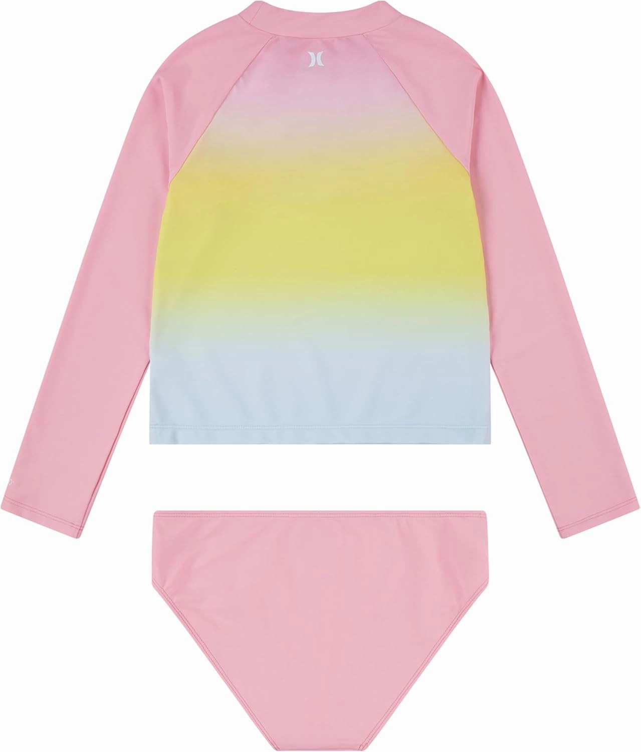 Hurley Girls Long Sleeve Rash Guard 2-Piece Swimsuit