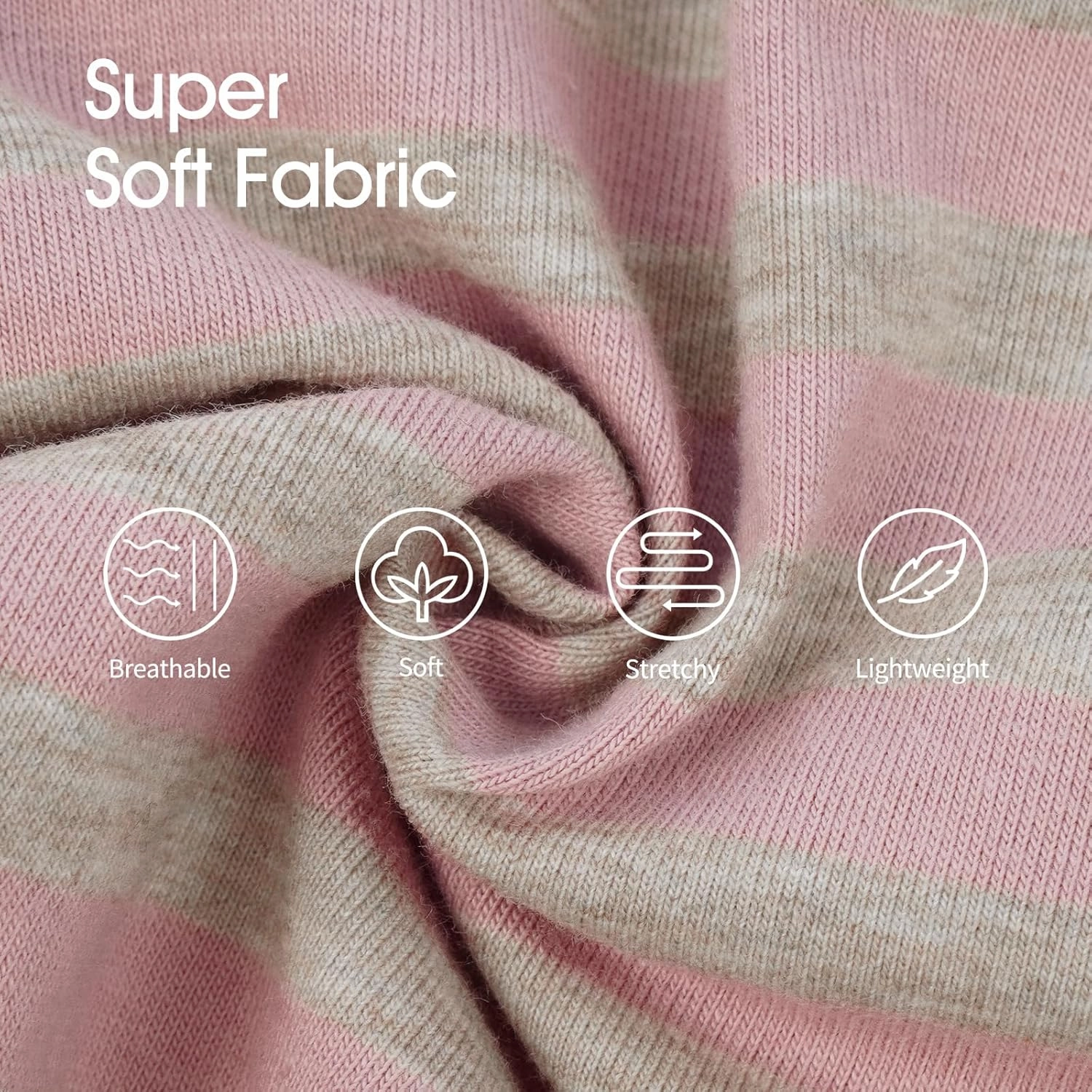 IECOii 2 Packs|4XLarge|High Neck Breathable Dog Pullover Shirt with Sleeve|Quick Dry Daily Wear|Soft Pjs Homewear,Pet Top Underwear|Full Belly Coverage Sweatshirt Great Dane,Pink Stripe Apricot