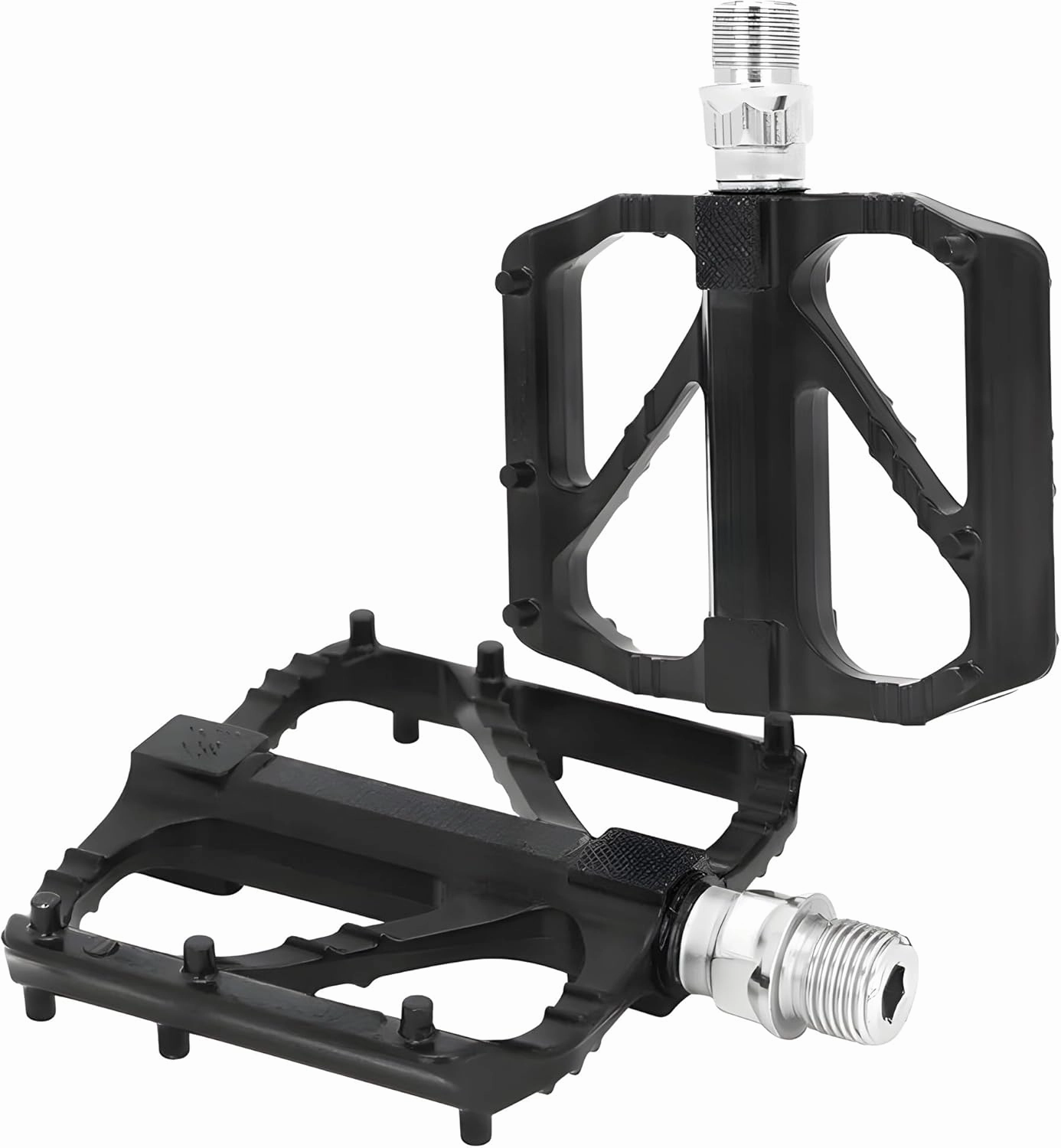 JacobsParts 9/16" Universal Aluminum Alloy Silver Bearing Mountain Bicycle Bike Pedal MTB BMX Non-Slip Cleat