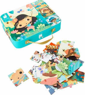 Janod 4 Progressive 4 Seasons Jigsaw Puzzles 6, 9, 12 & 16 Piece - Ages 3  - J02658