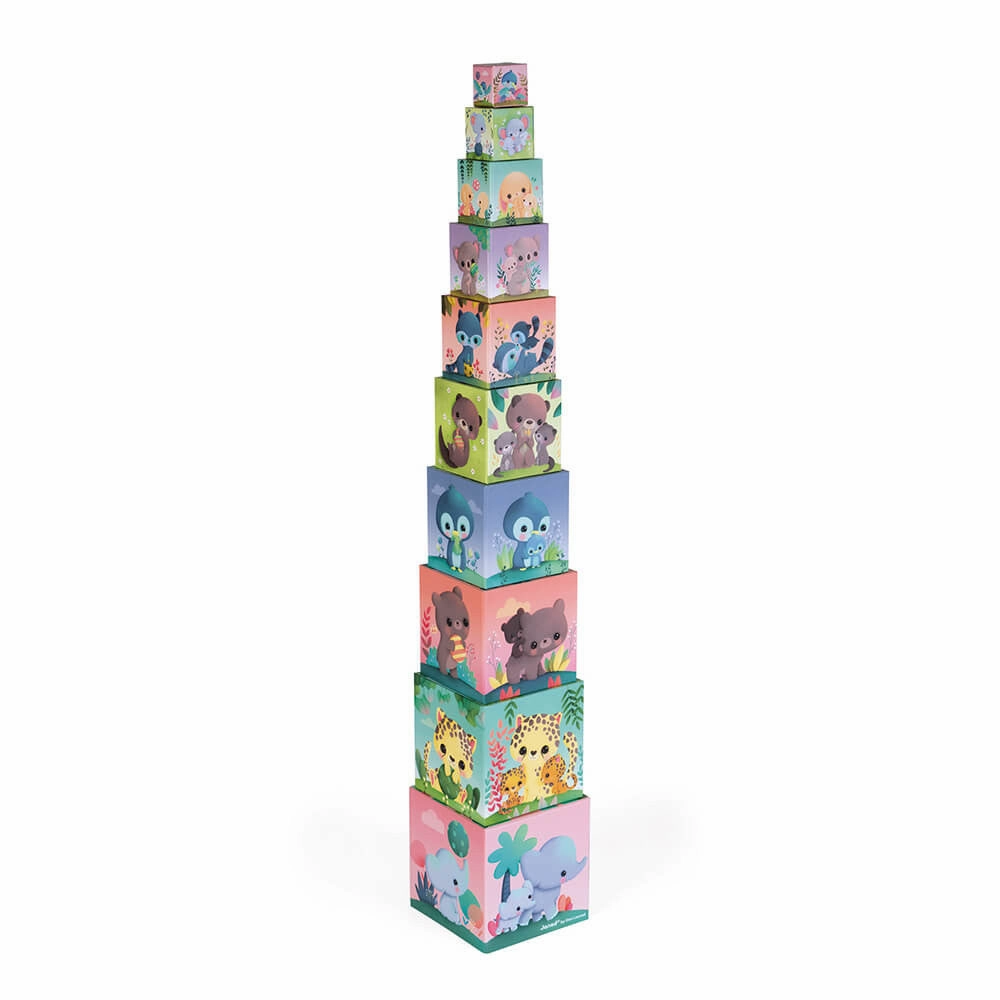 Janod Cute Animals Square Pyramid