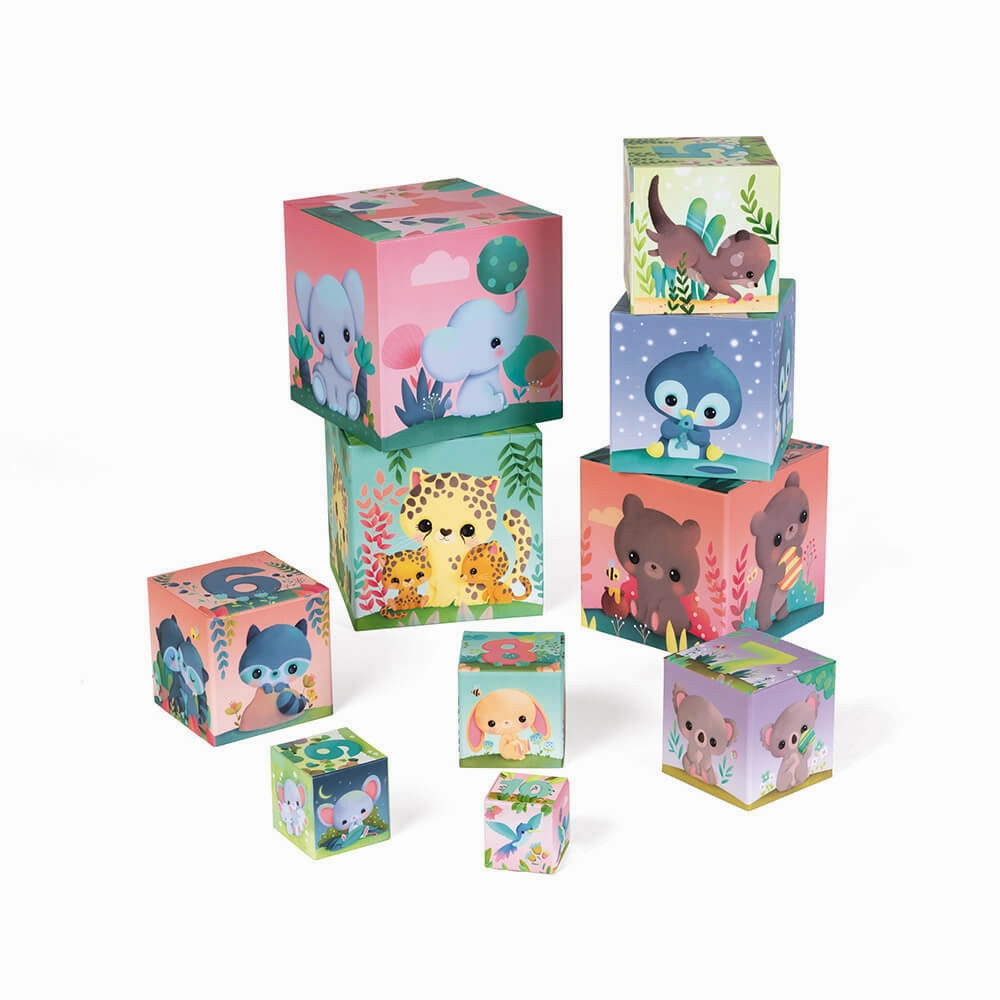 Janod Cute Animals Square Pyramid