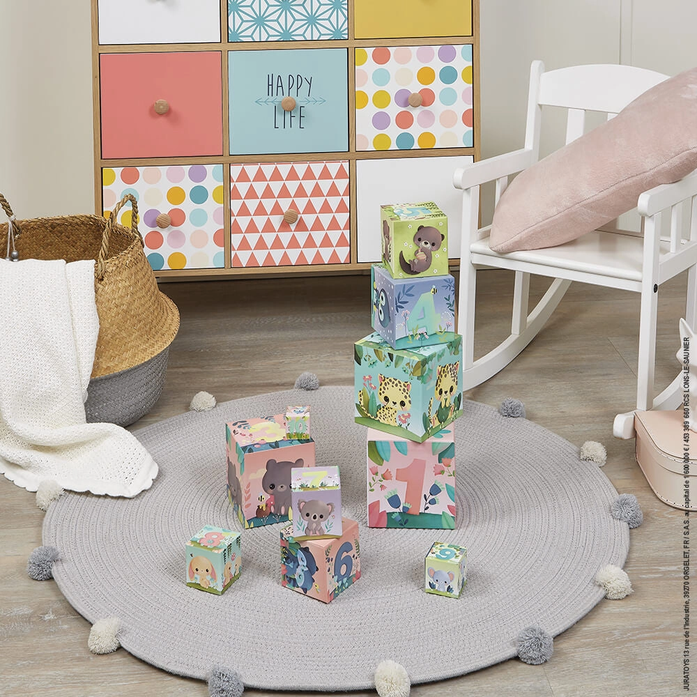 Janod Cute Animals Square Pyramid