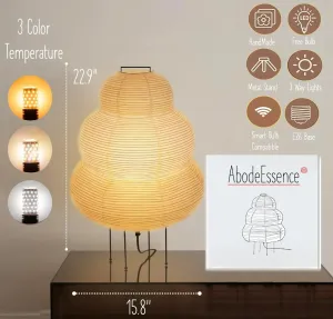 Japanese Noguchi Akari Floor Lamp - Wabi-Sabi Rice Paper Lantern - Japandi Style