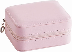 Jewellery Box Jewelry Storage Box Small Portable Jewelry Storage Case for Necklaces Bracelets Earrings Rings 2 Colors for Jewellery Storage (White,11x9x5.5cm) (Pink 11x9x5.5cm)