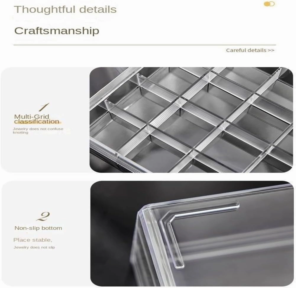 Jewelry Box Transparent Jewelry Storage Box, Multi-layer Large Capacity, Drawer-type Jewelry Box For Rings, Earrings, Necklaces jewlery box