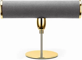 Jewelry T-Bar Display Velvet Organizer Event Show Stand Hovering Bracelet Stand Bangle Watch Holder Storage for Home Organizing Jewelry Rack