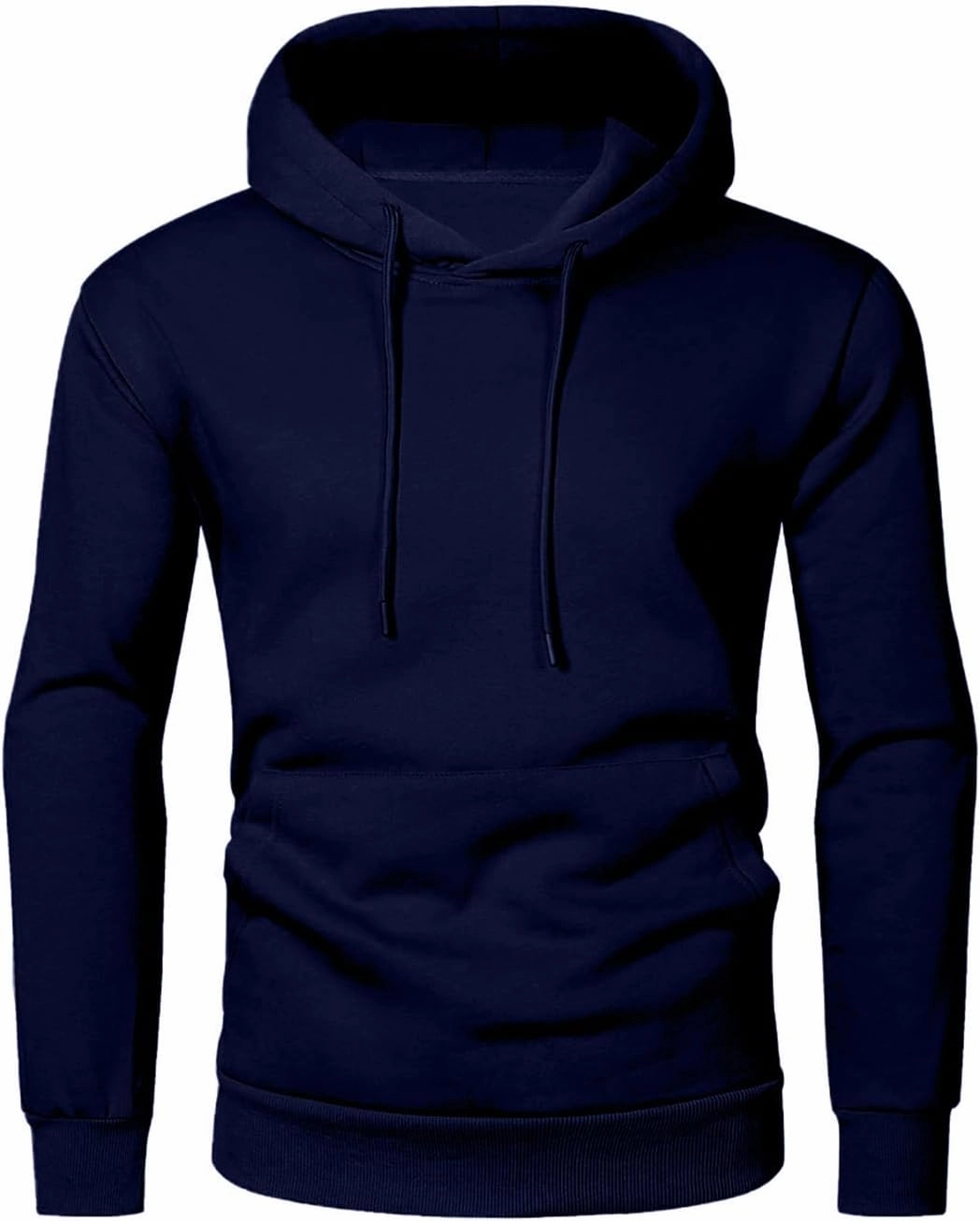 JMIERR Mens Casual Cotton Hooded Collar Drawstring Hoodies Pullover Sweatshirts Casual Long Sleeve Shirts
