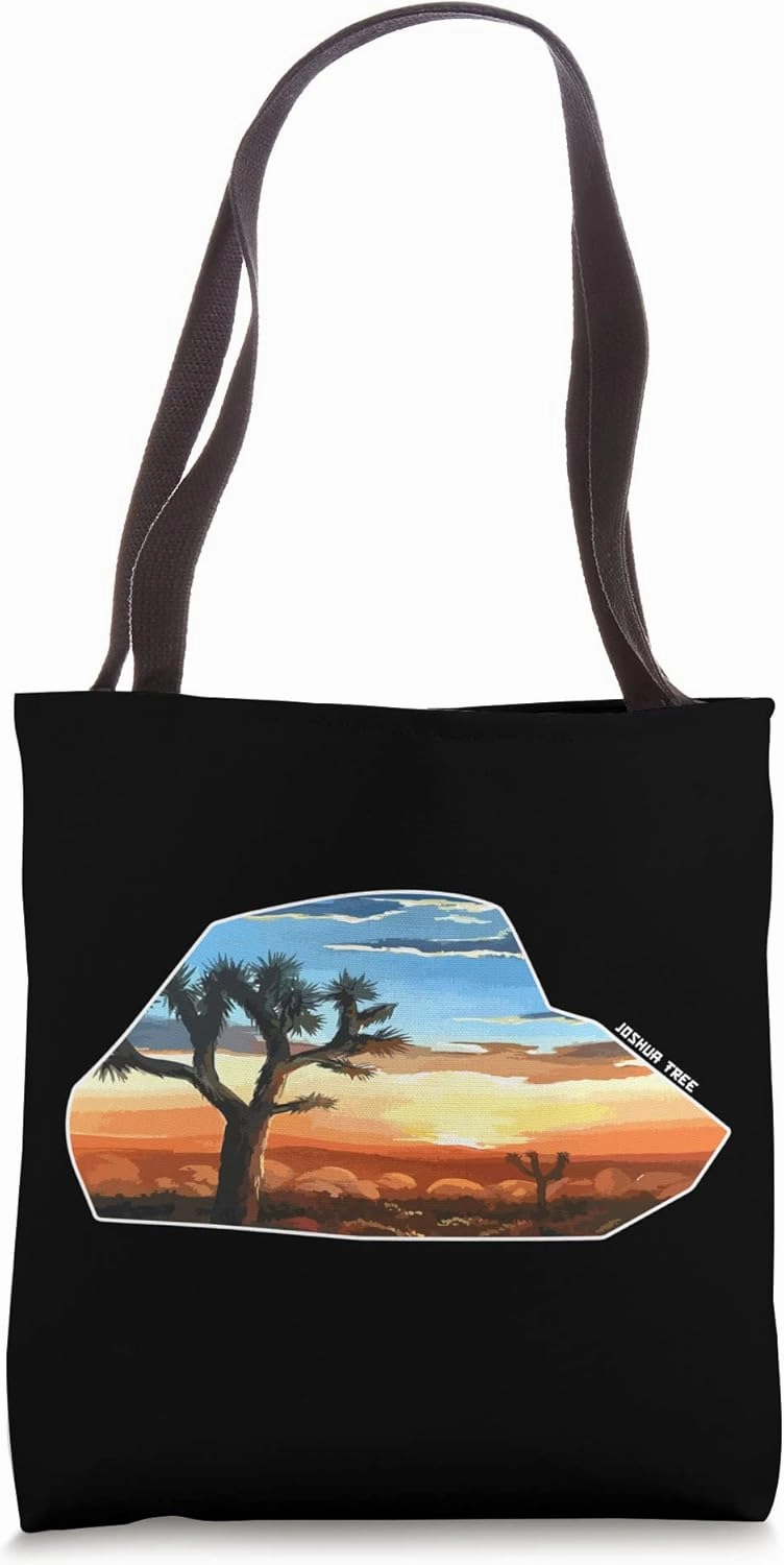 Joshua Tree Retro Boulder Dark Funny Rock Climbing Tote Bag