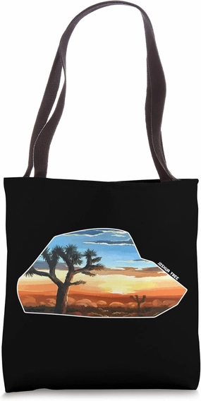 Joshua Tree Retro Boulder Dark Funny Rock Climbing Tote Bag