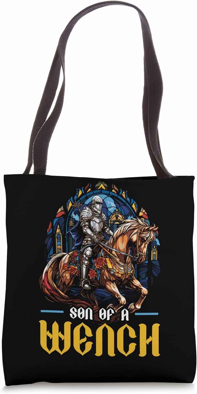 Jousting Medieval Knight Battle Lance Renaissance Joust Tote Bag