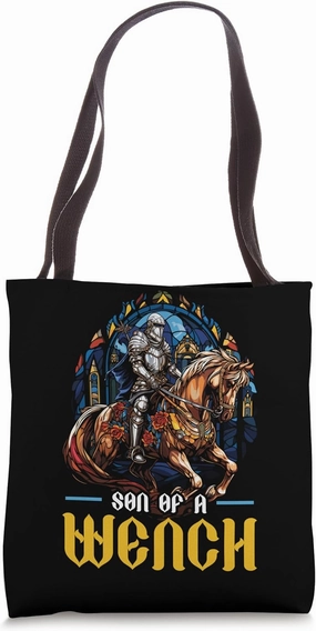 Jousting Medieval Knight Battle Lance Renaissance Joust Tote Bag