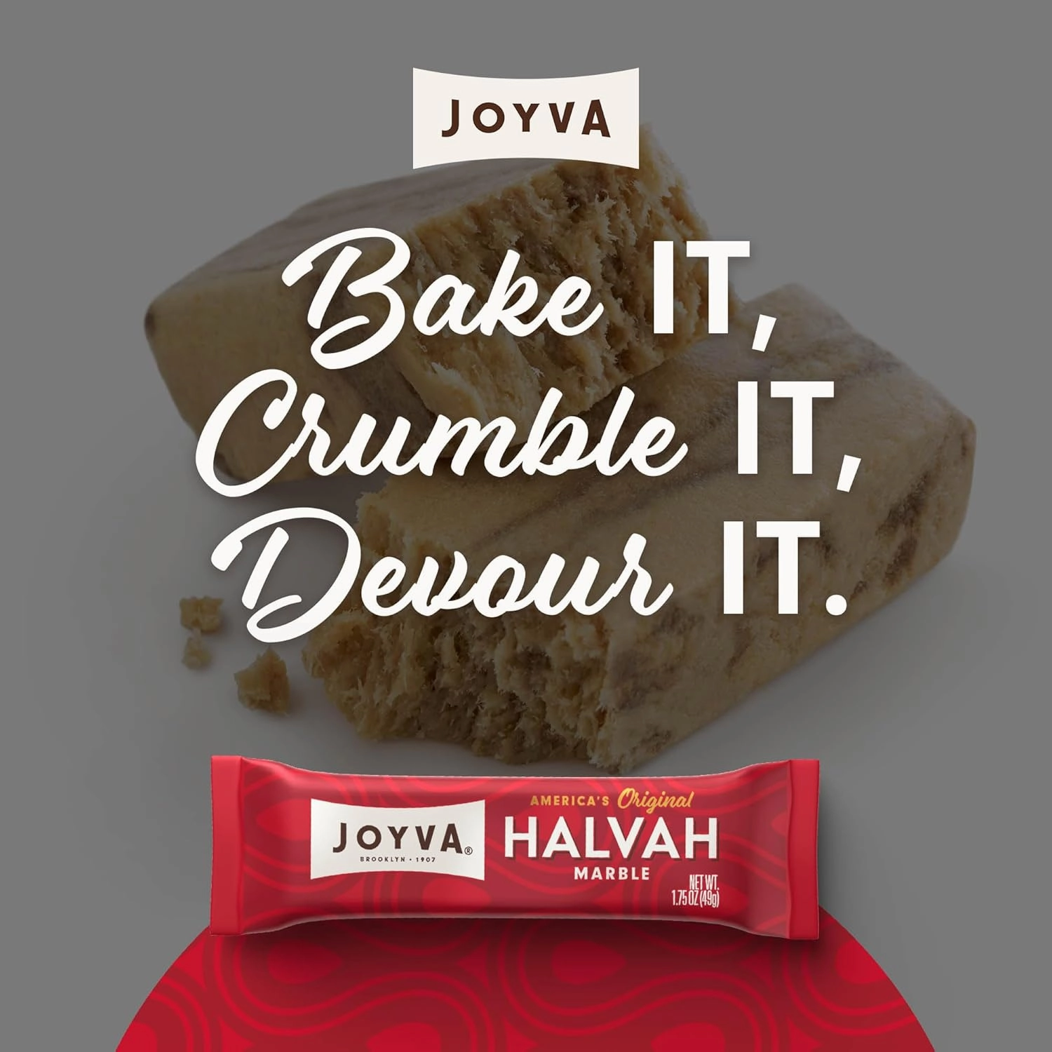 Joyva Halvah – Marble, 1.75oz Pack of 36 | A Delicious Sesame Treat | Dairy Free, Gluten-Free & Kosher Parve | Handcrafted in Brooklyn