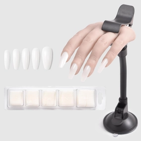 KADS Silicone Nail Practice Hand Mannequin Training Hand for Acrylic, Gel, Dip Powder, Nail Extensions & Polish Fake Training Hand Model for Nail Tech Students, Beginners, Salon Practice