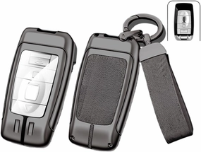 Key Cover Use Compatible for Rolls-Royce Cullinan Phantom Ghost Wraith Dawn Key Case Shell Buckle(Matte Gray)