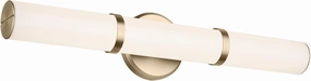 Kichler Rosh 24.25" LED Medium Bath Bar with White Glass in Champagne Bronze, Modern Minimalist, for Vanity, Fireplace, Buffet, Hallway, Vanity Mirror, (24.25" W x 5" H), 55188CPZLED