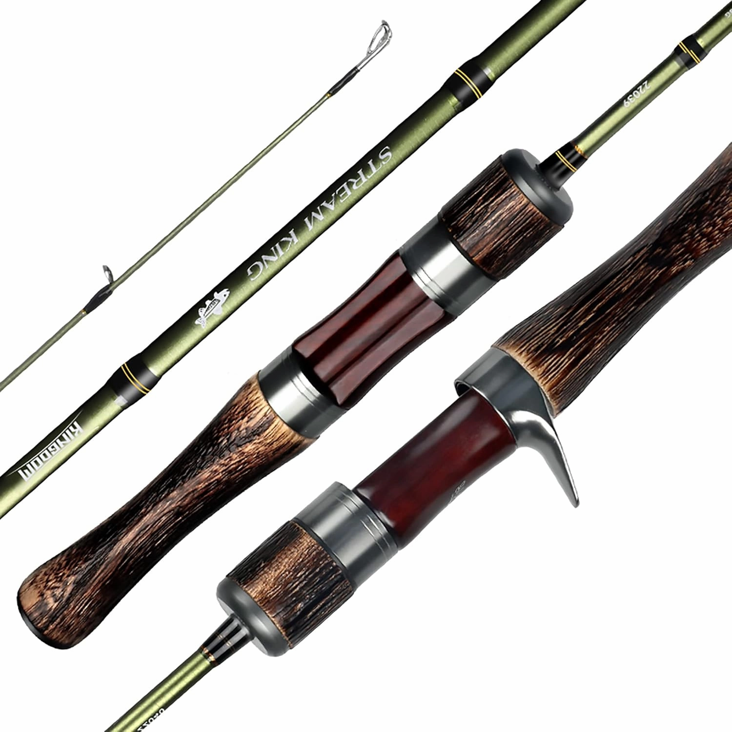 Kingdom Stream King Carbon Ultralight Spinning Casting Fishing Rods 1.45m/1.65m 4.8ft/5.4ftUL Power MF Action Baitcasting Travel River Rod