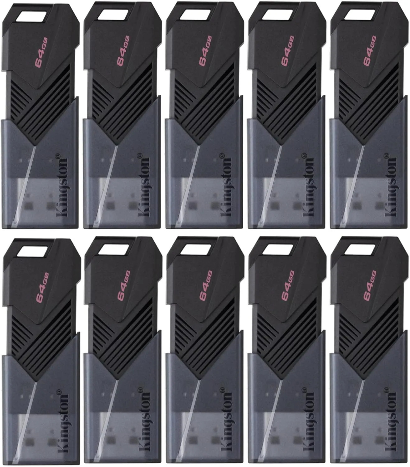 Kingston 64GB DataTraveler Exodia Onyx USB 3.2 Flash Drive (Matte Black) (10-Pack)