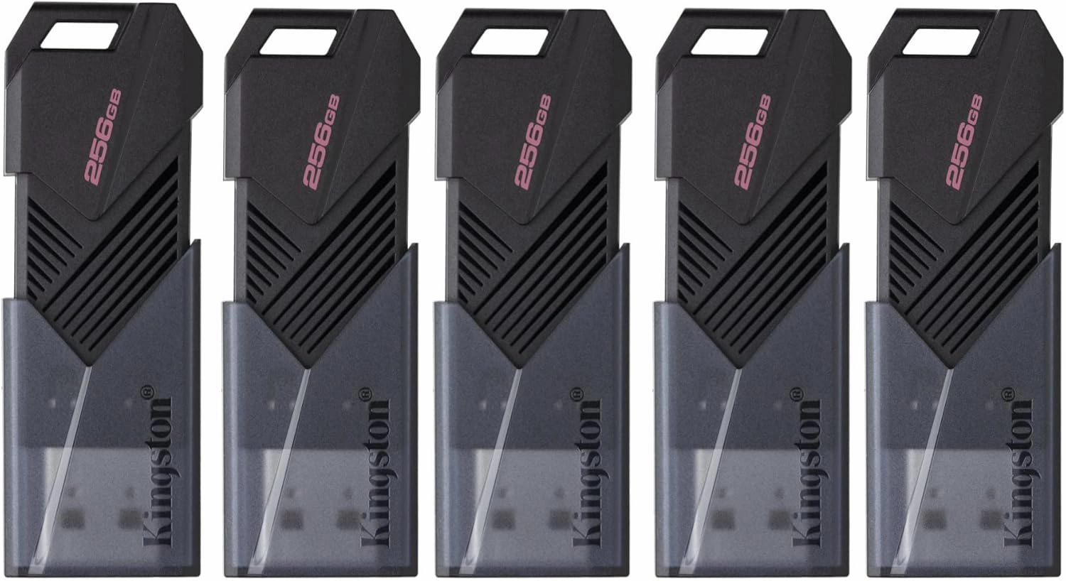 Kingston 256GB DataTraveler Exodia Onyx USB 3.2 Flash Drive (Matte Black) (5-Pack)