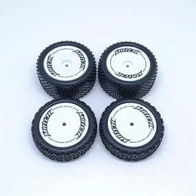 KingVal Replacement 2PCS Front and 2PCS Rear Wheel Tyres Tyre Combo RC Parts Compatible with WLtoys 104001 RC Car