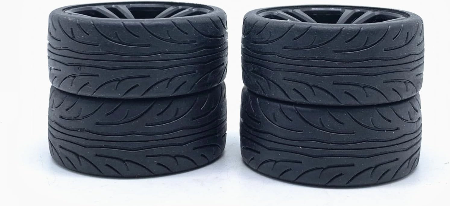 KingVal Replacement 4PCS Tire Wheel RC Spare Parts Compatible with JJRC Q117-E Q117-F Q117-G RC Car