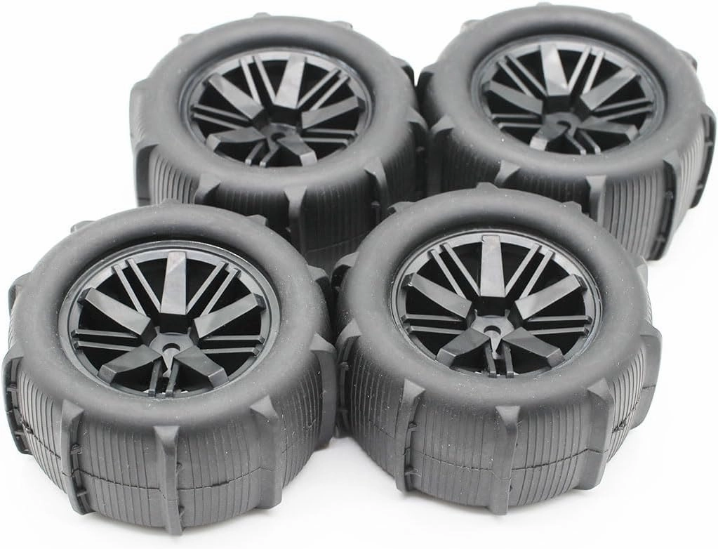 KingVal Replacement 4PCS Wheel Tire RC Parts Compatible with WLtoys 144001 144010 144011 124016 124017 124018 124019 124007 124008 124010 MJX HBX SCY 1/12 1/14 RC Car